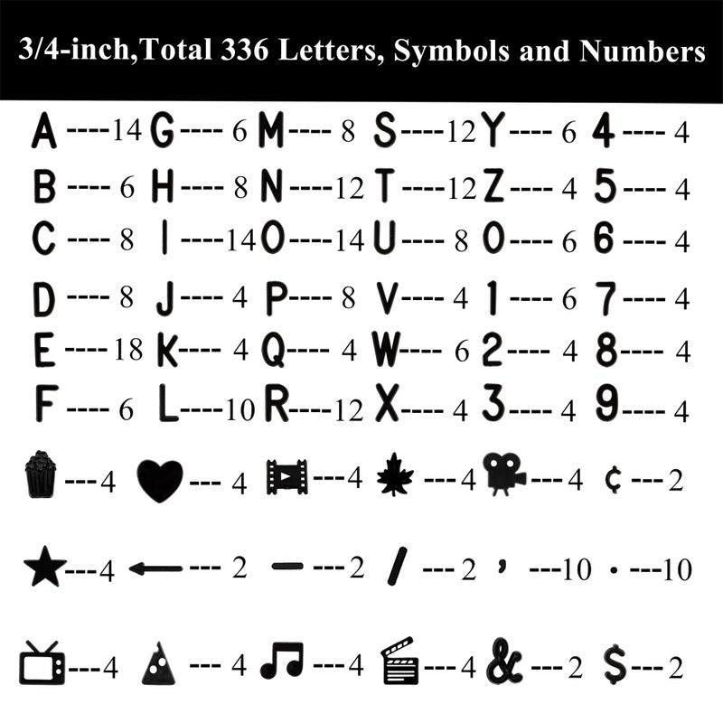 C CRYSTAL LEMON Felt Letter Message Board 10x10 Inch â€“ 336 Changeable Letterboard Letters, Numbers & Symbols â€“ Wood Frame with Easel & Hanger for Home, Office & Announcement Display - Image 3